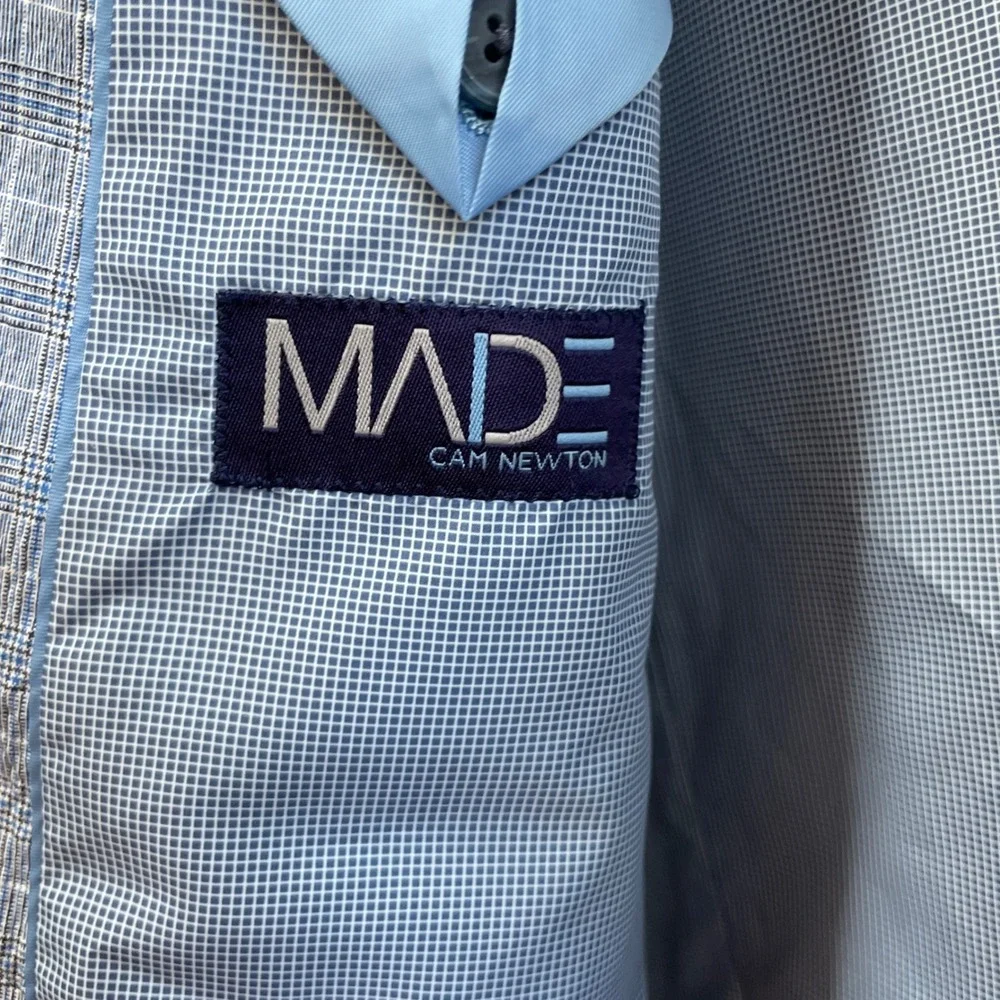 MADE‎ BY CAM NEWTON BLAZER IN BLUE PLAID